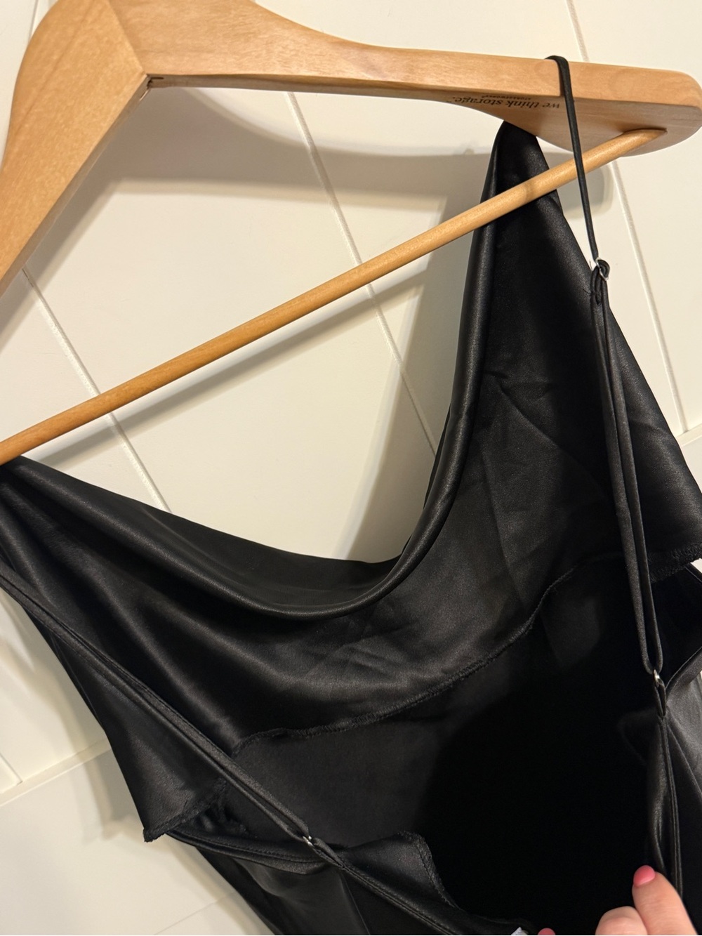 New Petal & Pup Persia Black Satin Dress Women’s 14 Silky Sleek Date Night Event - Picture 10 of 14
